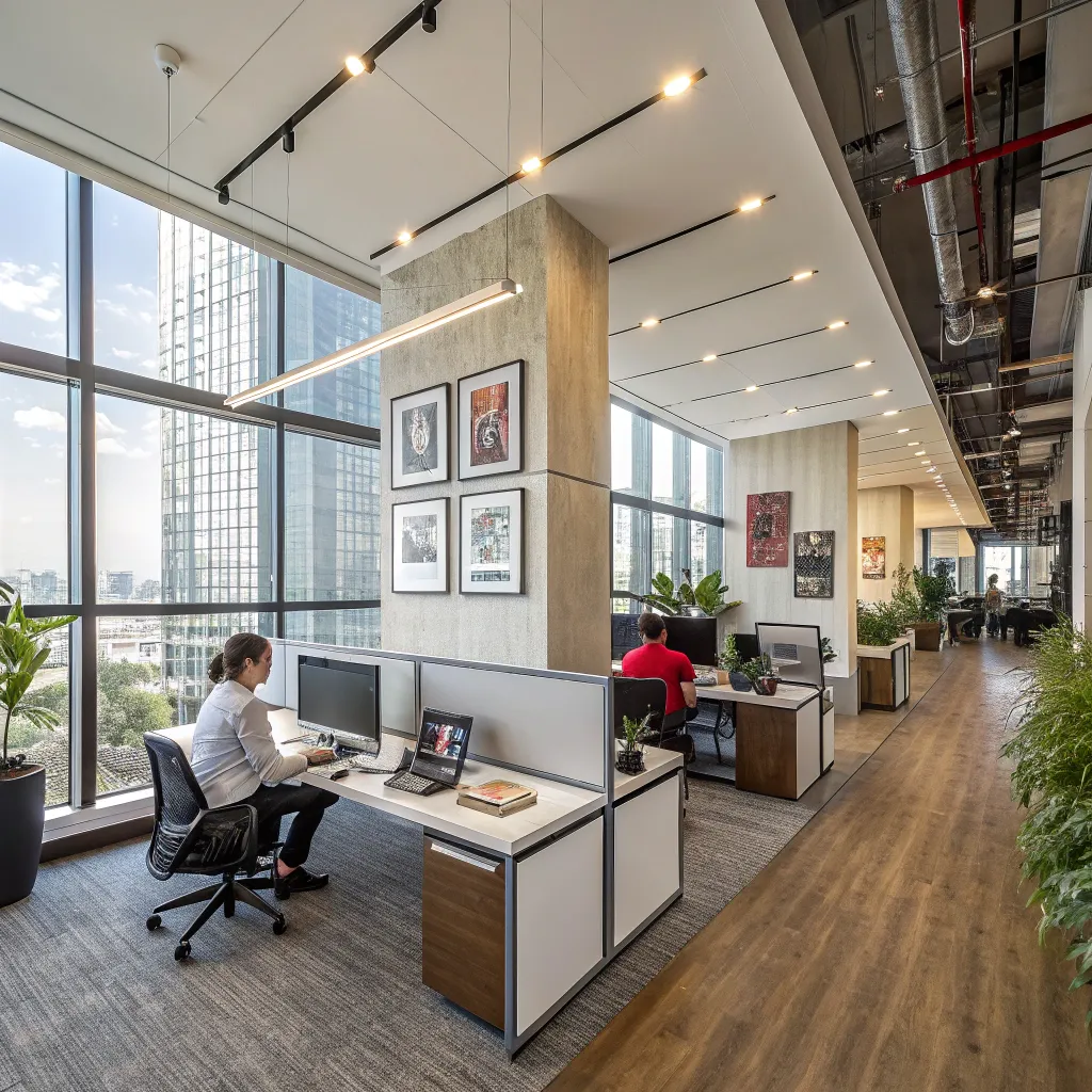 Modern office interior view
