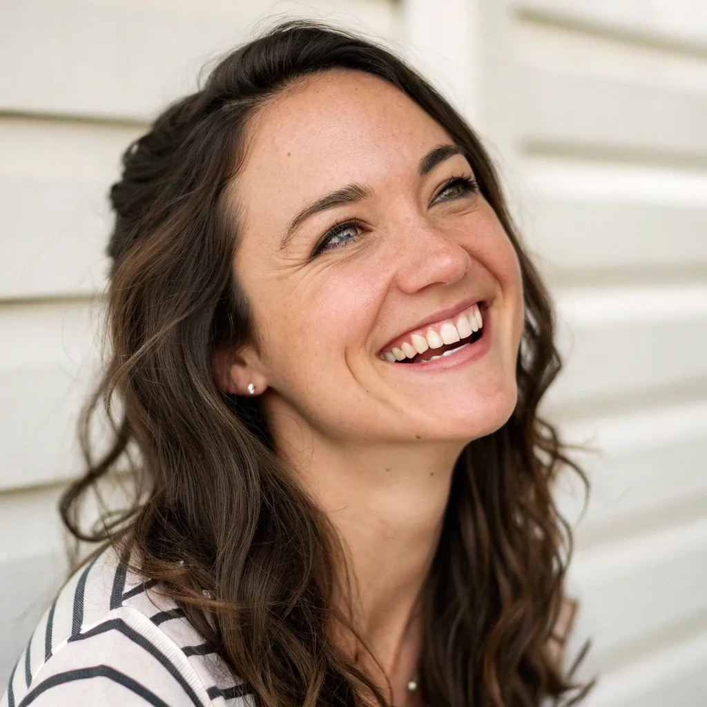 Portrait of Emily Clark in a cheerful demeanor